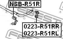 Втулка стабилизатора FEBEST NSB-R51R Втулка стабилизатора FEBEST NSB-R51R