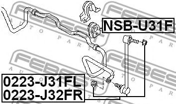 Втулка стабилизатора FEBEST NSB-U31F Втулка стабилизатора FEBEST NSB-U31F