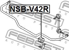 Втулка стабилизатора FEBEST NSB-V42R Втулка стабилизатора FEBEST NSB-V42R