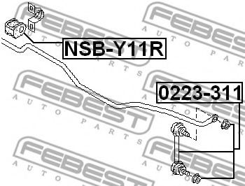 Втулка стабилизатора FEBEST NSB-Y11R Втулка стабилизатора FEBEST NSB-Y11R