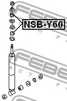 Дистанционная труба, амортизатор FEBEST NSB-Y60 Дистанционная труба, амортизатор FEBEST NSB-Y60