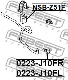 Втулка стабилизатора FEBEST NSB-Z51F Втулка стабилизатора FEBEST NSB-Z51F
