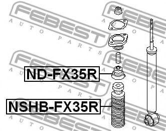 Пыльник амортизатора FEBEST NSHB-FX35R Пыльник амортизатора FEBEST NSHB-FX35R