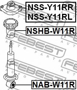 Пыльник амортизатора FEBEST NSHB-W11R Пыльник амортизатора FEBEST NSHB-W11R