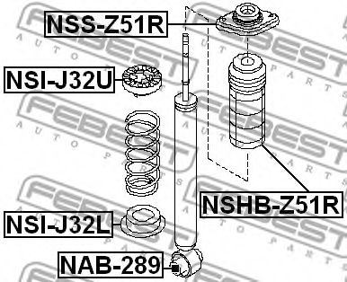 Пыльник амортизатора FEBEST NSHB-Z51R Пыльник амортизатора FEBEST NSHB-Z51R