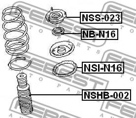 Тарелка пружины FEBEST NSI-N16 Тарелка пружины FEBEST NSI-N16