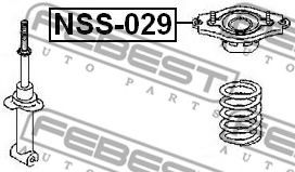 Подвеска, амортизатор FEBEST NSS-029 Подвеска, амортизатор FEBEST NSS-029