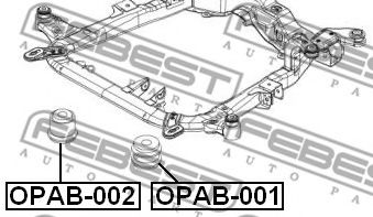 Сайлентблок задней балки FEBEST OPAB-001 Сайлентблок задней балки FEBEST OPAB-001