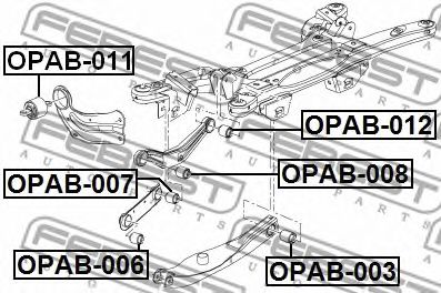 Сайлентблок рычага FEBEST OPAB-011 Сайлентблок рычага FEBEST OPAB-011