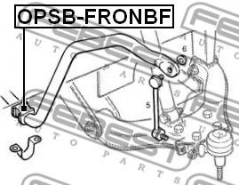 Втулка стабилизатора FEBEST OPSB-FRONBF Втулка стабилизатора FEBEST OPSB-FRONBF