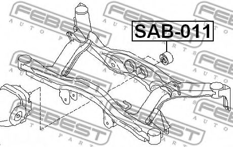 Сайлентблок задней балки FEBEST SAB-011 Сайлентблок задней балки FEBEST SAB-011