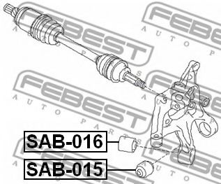 Сайлентблок рычага FEBEST SAB-016 Сайлентблок рычага FEBEST SAB-016