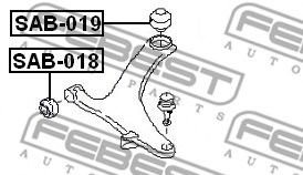 Сайлентблок рычага FEBEST SAB-019 Сайлентблок рычага FEBEST SAB-019