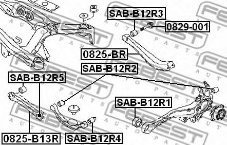 Сайлентблок рычага FEBEST SAB-B12R1 Сайлентблок рычага FEBEST SAB-B12R1