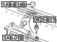 Сайлентблок рычага FEBEST SAB-B14B Сайлентблок рычага FEBEST SAB-B14B
