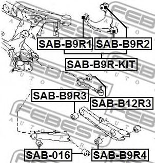 Сайлентблок рычага FEBEST SAB-B9R4 Сайлентблок рычага FEBEST SAB-B9R4
