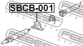 Подвесной подшипник FEBEST SBCB-001 Подвесной подшипник FEBEST SBCB-001