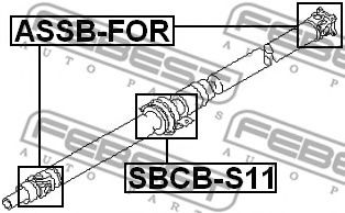 Подвесной подшипник FEBEST SBCB-S11 Подвесной подшипник FEBEST SBCB-S11