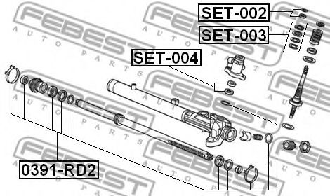 Ремкомплект рулевой рейки FEBEST SET-002 Ремкомплект рулевой рейки FEBEST SET-002