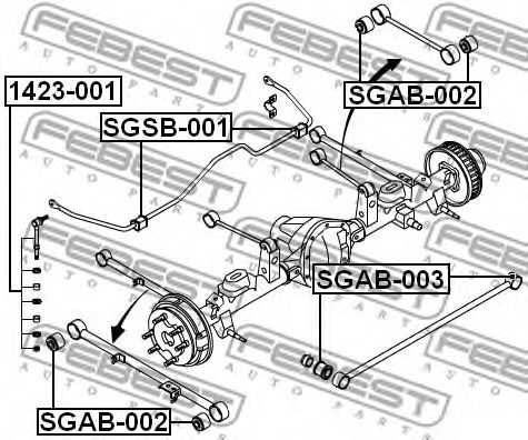 Сайлентблок рычага FEBEST SGAB-002 Сайлентблок рычага FEBEST SGAB-002