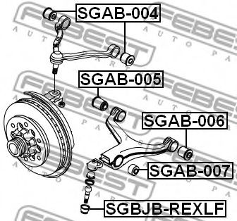 Сайлентблок рычага FEBEST SGAB-007 Сайлентблок рычага FEBEST SGAB-007