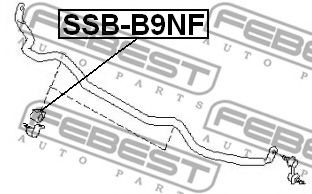 Втулка стабилизатора FEBEST SSB-B9NF Втулка стабилизатора FEBEST SSB-B9NF