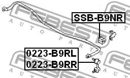 Втулка стабилизатора FEBEST SSB-B9NR Втулка стабилизатора FEBEST SSB-B9NR