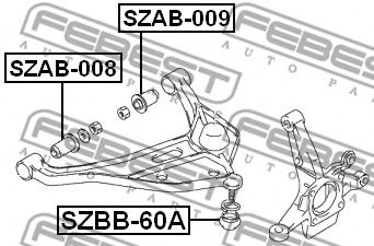 Сайлентблок рычага FEBEST SZAB-008 Сайлентблок рычага FEBEST SZAB-008