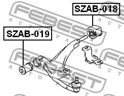 Сайлентблок рычага FEBEST SZAB-019 Сайлентблок рычага FEBEST SZAB-019