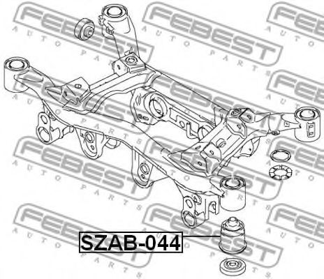 Сайлентблок задней балки FEBEST SZAB-044 Сайлентблок задней балки FEBEST SZAB-044