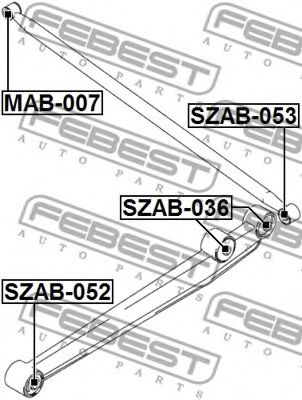 Сайлентблок рычага FEBEST SZAB-052 Сайлентблок рычага FEBEST SZAB-052