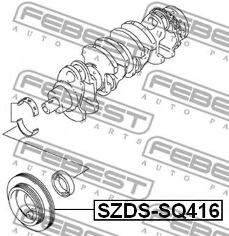 Шкив коленвала FEBEST SZDS-SQ416 Шкив коленвала FEBEST SZDS-SQ416