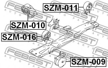 Подушка двигателя FEBEST SZM-011 Подушка двигателя FEBEST SZM-011
