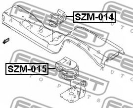 Подушка двигателя FEBEST SZM-014 Подушка двигателя FEBEST SZM-014
