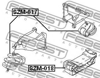 Подушка двигателя FEBEST SZM-017 Подушка двигателя FEBEST SZM-017