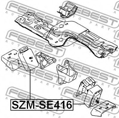 Подушка двигателя FEBEST SZM-SE416 Подушка двигателя FEBEST SZM-SE416