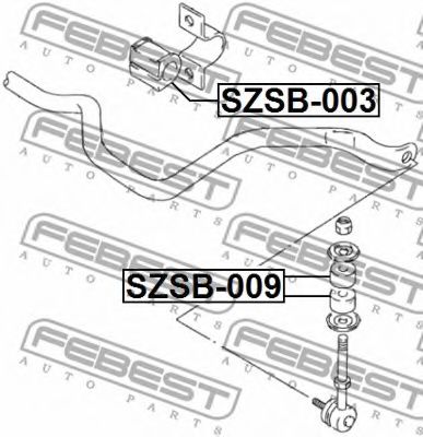 Втулка стабилизатора FEBEST SZSB-003 Втулка стабилизатора FEBEST SZSB-003