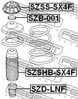 Пыльник амортизатора FEBEST SZSHB-SX4F Пыльник амортизатора FEBEST SZSHB-SX4F