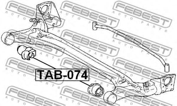 Сайлентблок задней балки FEBEST TAB-074 Сайлентблок задней балки FEBEST TAB-074