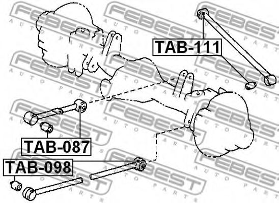 Сайлентблок рычага FEBEST TAB-087 Сайлентблок рычага FEBEST TAB-087