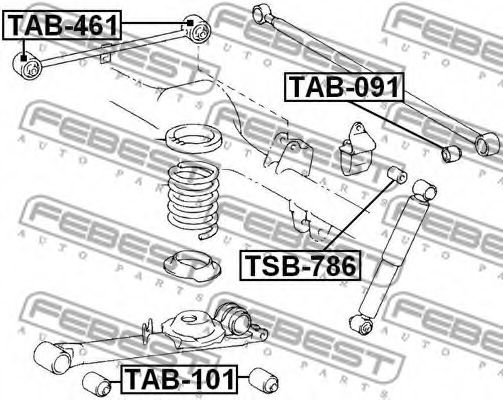 Сайлентблок рычага FEBEST TAB-101 Сайлентблок рычага FEBEST TAB-101