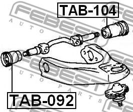 Сайлентблок рычага FEBEST TAB-104 Сайлентблок рычага FEBEST TAB-104