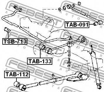 Сайлентблок рычага FEBEST TAB-112 Сайлентблок рычага FEBEST TAB-112