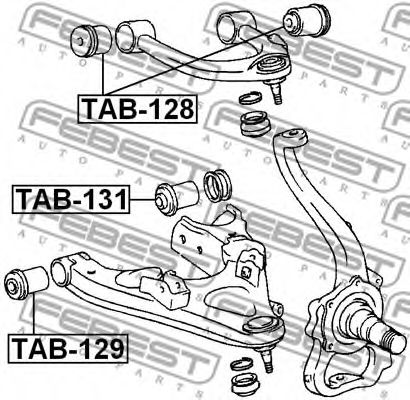 Сайлентблок рычага FEBEST TAB-129 Сайлентблок рычага FEBEST TAB-129