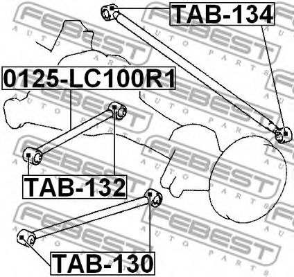 Сайлентблок рычага FEBEST TAB-134 Сайлентблок рычага FEBEST TAB-134