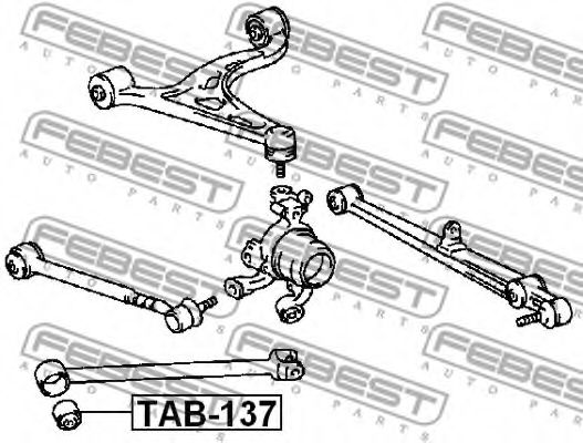 Сайлентблок рычага FEBEST TAB-137 Сайлентблок рычага FEBEST TAB-137