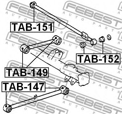 Сайлентблок рычага FEBEST TAB-147 Сайлентблок рычага FEBEST TAB-147