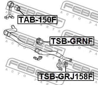 Сайлентблок рычага FEBEST TAB-150F Сайлентблок рычага FEBEST TAB-150F