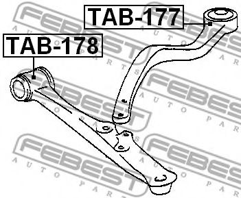 Сайлентблок рычага FEBEST TAB-177 Сайлентблок рычага FEBEST TAB-177