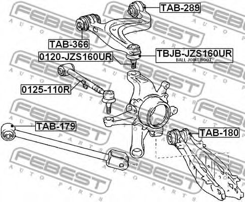 Сайлентблок рычага FEBEST TAB-179 Сайлентблок рычага FEBEST TAB-179
